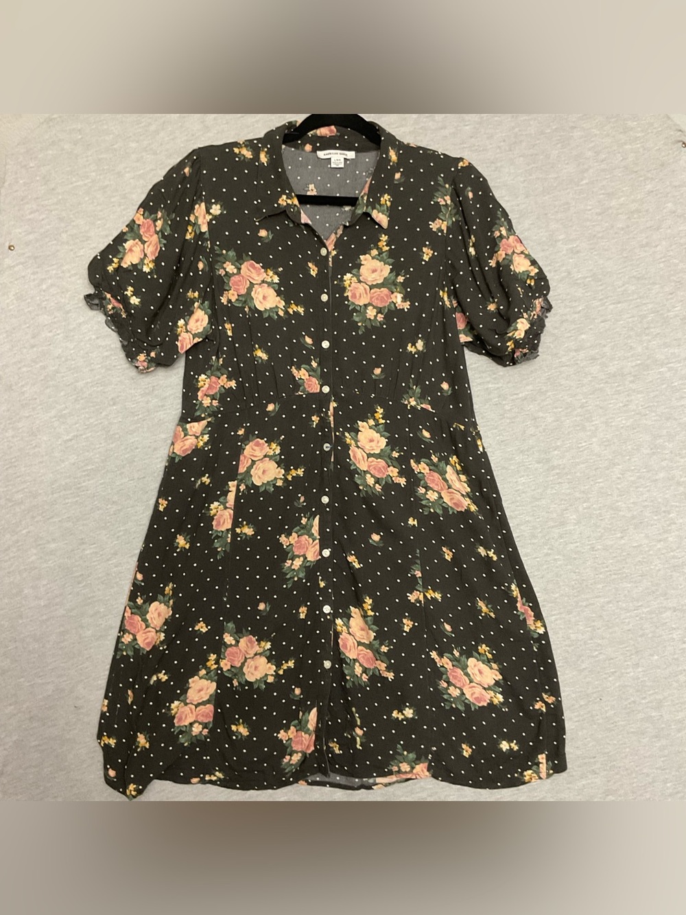American Eagle Puff Sleeve Shirt Dress - Picture 2 of 4